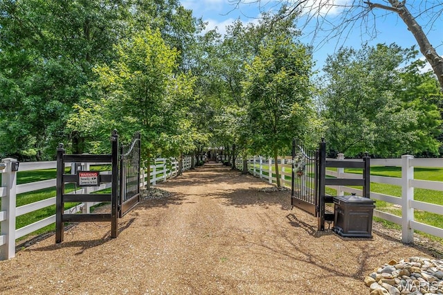 2466 State Road Ff, Eureka, MO 63025 - view of dirt / gravel road with a gate