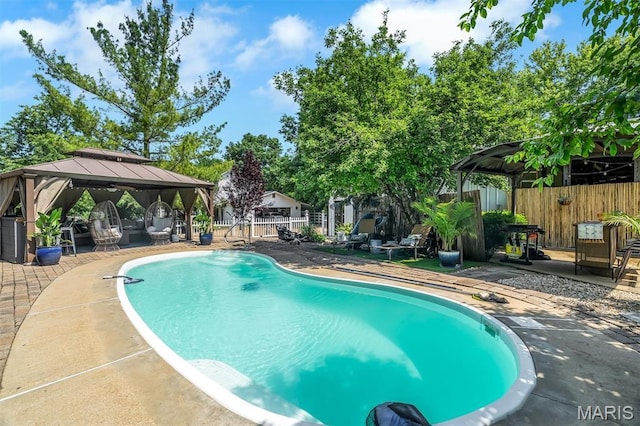 2466 State Road Ff, Eureka, MO 63025 - view of swimming pool with a gazebo and a patio area