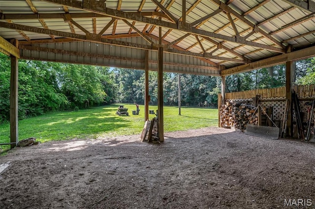 2466 State Road Ff, Eureka, MO 63025 - view of yard with a carport and view of wooded area