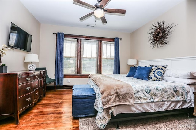 201 S Columbus St, Pacific, MO 63069 - bedroom featuring wood finished floors and a ceiling fan