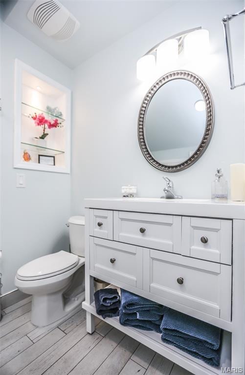 201 S Columbus St, Pacific, MO 63069 - bathroom featuring vanity and wood finished floors