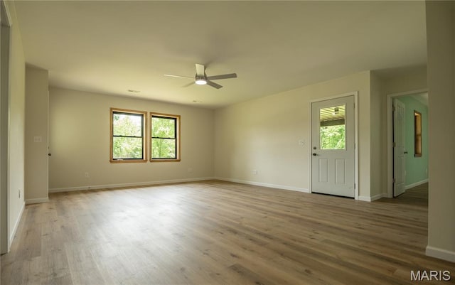 201 W 5th St, Grandin, MO 63943 - unfurnished room with ceiling fan and wood finished floors