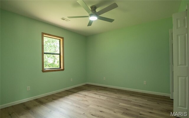 201 W 5th St, Grandin, MO 63943 - unfurnished room with ceiling fan and light wood-style floors