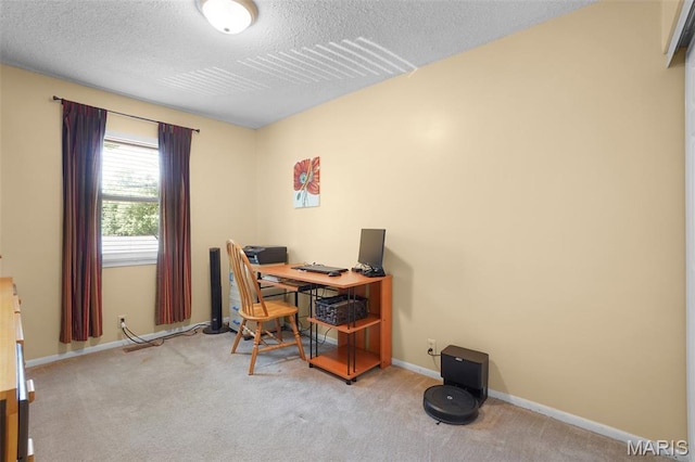 1809 Partridge Dr, Windsor Township, MO 63052 - carpeted office space featuring a textured ceiling and baseboards