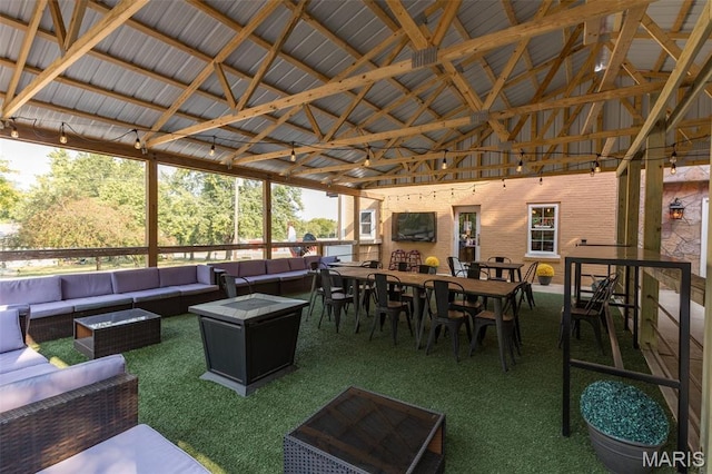 201 Houser St, Park Hills, MO 63601 - view of patio featuring a gazebo and an outdoor hangout area