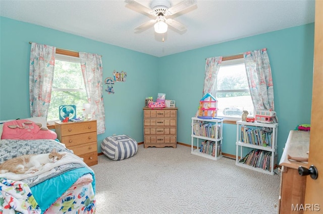 10201 County Road 5440, Rolla, MO 65401 - bedroom featuring multiple windows, carpet flooring, and ceiling fan