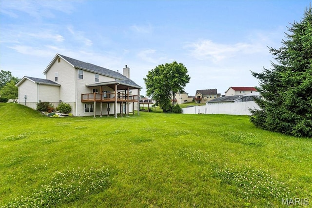 4507 Behlmann Grove Pl, Florissant, MO 63034 - view of yard with a wooden deck
