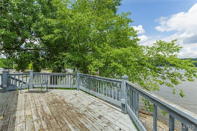 380 Yachtview Dr, West Alton, MO 63386 - wooden deck featuring a water view