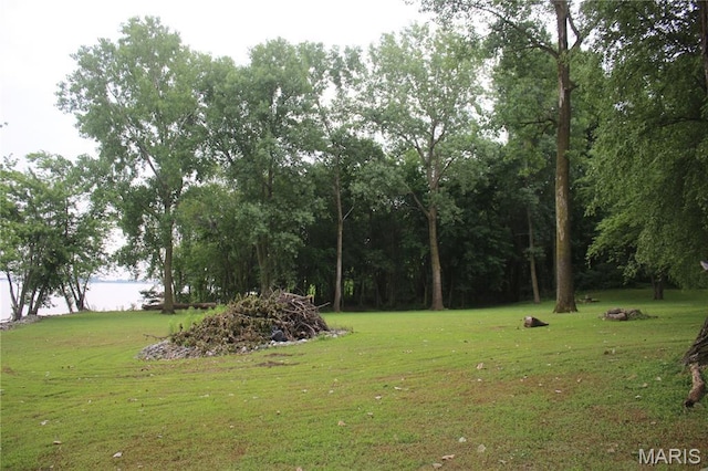 380 Yachtview Dr, West Alton, MO 63386 - view of green lawn featuring a water view