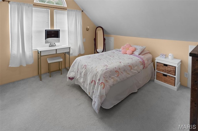900 Danforth St, Alton, IL 62002 - bedroom featuring lofted ceiling and light colored carpet