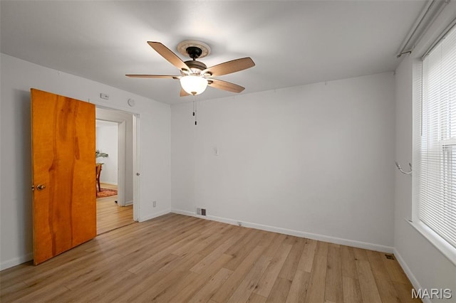 4950 Eichelberger St, Saint Louis, MO 63109 - spare room with light wood finished floors and ceiling fan