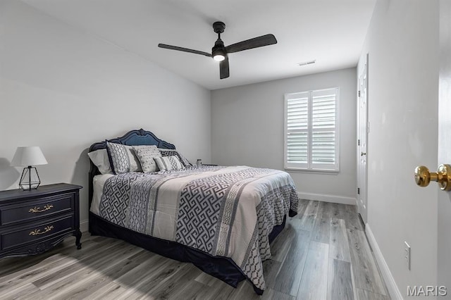 2625 Grover Crossing Way, Wildwood, MO 63040 - bedroom with wood finished floors and ceiling fan