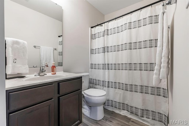 2625 Grover Crossing Way, Wildwood, MO 63040 - full bath featuring vanity, wood finished floors, and a shower with shower curtain