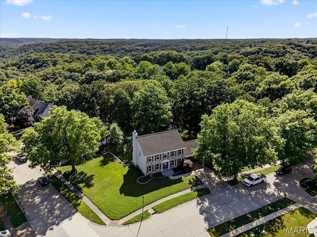 16544 Willow Glen Dr, Wildwood, MO 63040 - aerial view of property and surrounding area with a forest