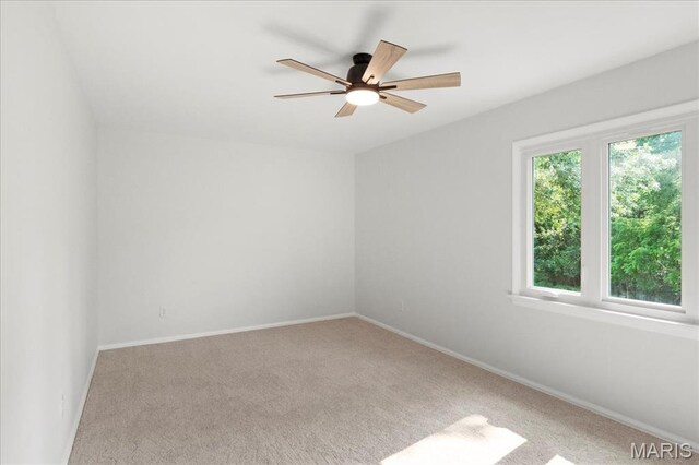 15371 Timber Hill Ln, Chesterfield, MO 63017 - spare room with carpet and a ceiling fan
