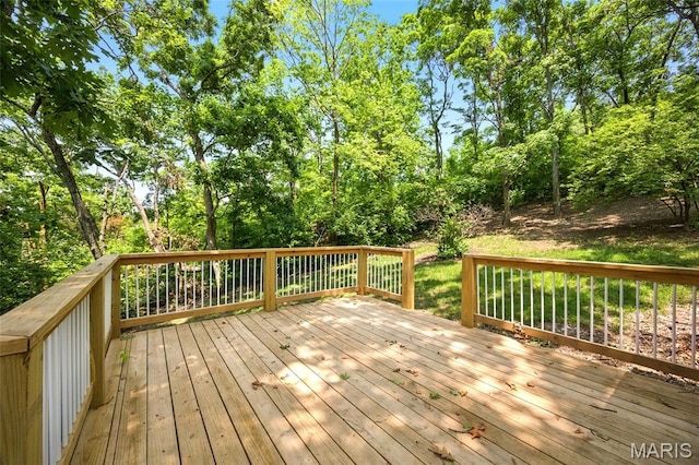 6905 Scenic View Dr, Cedar Hill, MO 63016 - deck featuring view of scattered trees
