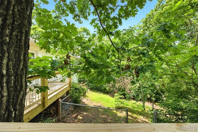 6905 Scenic View Dr, Cedar Hill, MO 63016 - view of yard featuring a deck