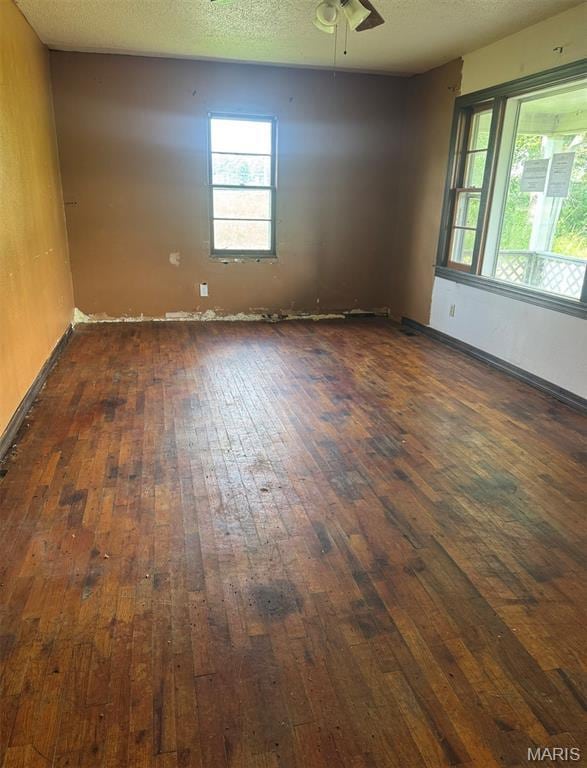 340 S Kitchen St, Dexter, MO 63841 - empty room featuring hardwood / wood-style flooring, a ceiling fan, and healthy amount of natural light