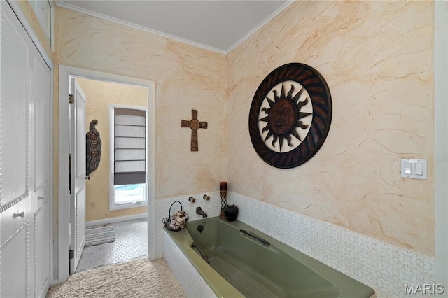 2402 Ripley Rte Unit A, Doniphan, MO 63935 - bathroom with crown molding and a garden tub