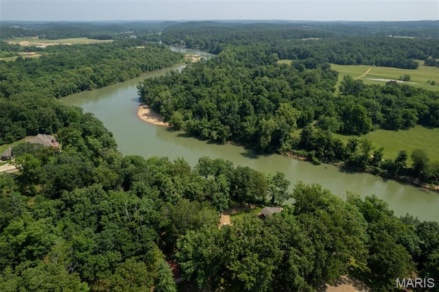 2402 Ripley Rte Unit A, Doniphan, MO 63935 - aerial view of property and surrounding area with a nearby body of water and a forest