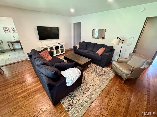 1311 W Line St, Palmyra, MO 63461 - living area with wood finished floors