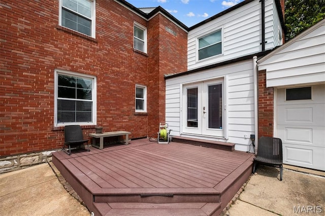 8140 Pershing Ave, Clayton, MO 63105 - wooden deck with french doors