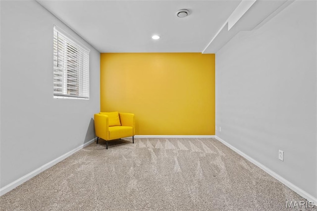 201 Mcclelland Dr, Troy, IL 62294 - sitting room featuring carpet and recessed lighting