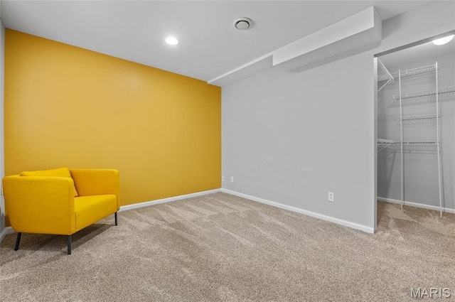 201 Mcclelland Dr, Troy, IL 62294 - living area with carpet flooring and baseboards