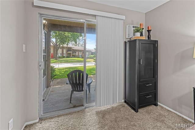 9003 Villaridge Ct Unit A, Affton, MO 63123 - doorway featuring carpet flooring and baseboards