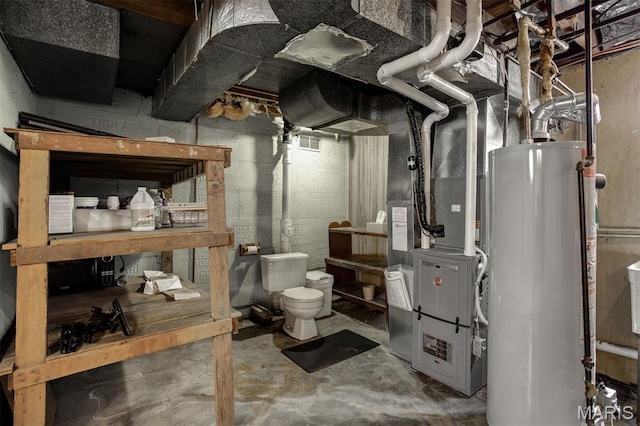 7041 Plainview Ave, Saint Louis, MO 63109 - unfinished below grade area with water heater