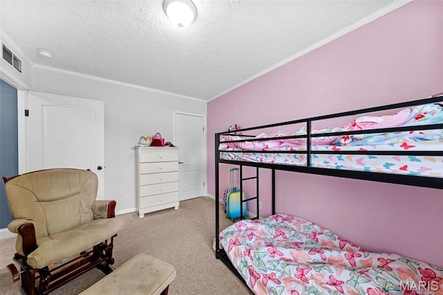 44 Viola Dr, Wright City, MO 63390 - carpeted bedroom with a textured ceiling and crown molding