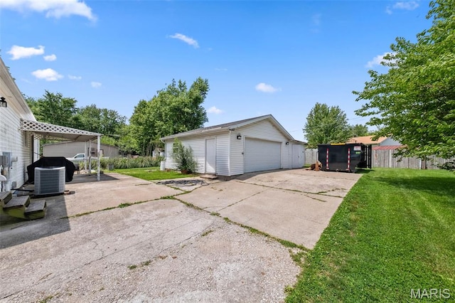 44 Viola Dr, Wright City, MO 63390 - view of patio featuring an outdoor structure and a garage