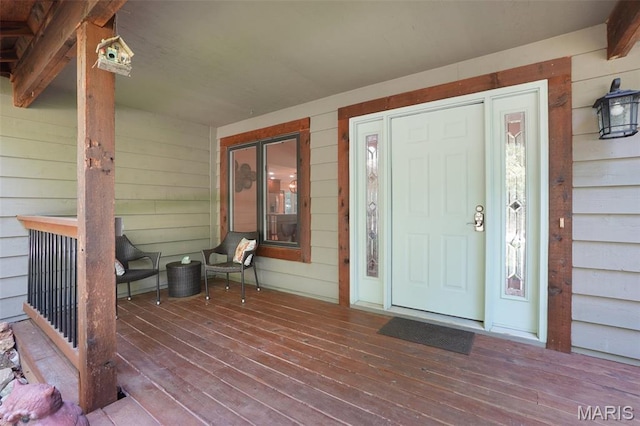 877 Red Fox Dr, Innsbrook, MO 63390 - doorway to property featuring covered porch