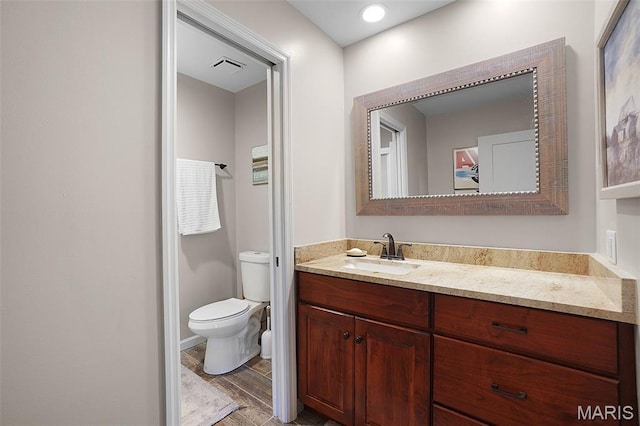 877 Red Fox Dr, Innsbrook, MO 63390 - bathroom with vanity and wood finished floors