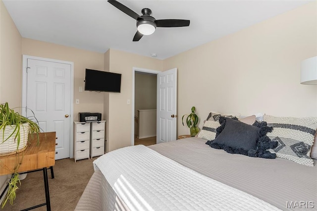 847 Boardwalk Springs Pl, Ofallon, MO 63368 - carpeted bedroom featuring ceiling fan