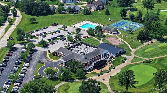 824 Legends View Dr, Eureka, MO 63025 - aerial view of property and surrounding area featuring a local golf course