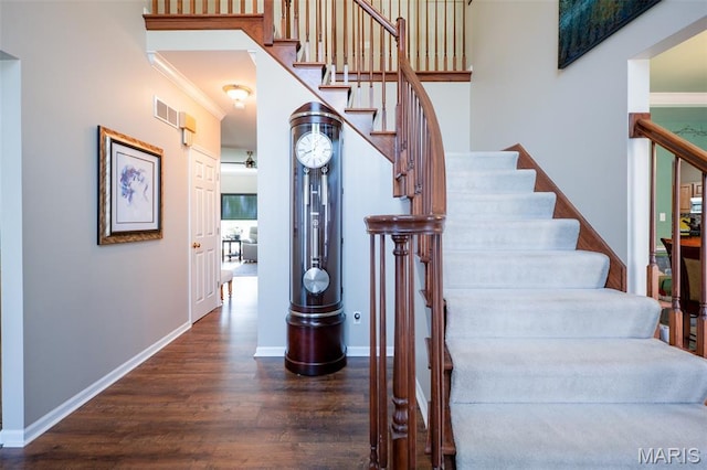 824 Legends View Dr, Eureka, MO 63025 - stairway with wood finished floors and baseboards