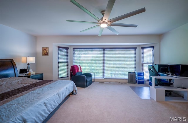 824 Legends View Dr, Eureka, MO 63025 - carpeted bedroom featuring a ceiling fan