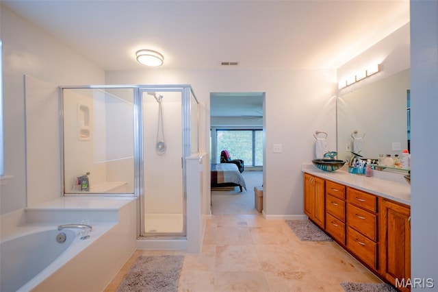 824 Legends View Dr, Eureka, MO 63025 - ensuite bathroom featuring a stall shower, vanity, and a bath