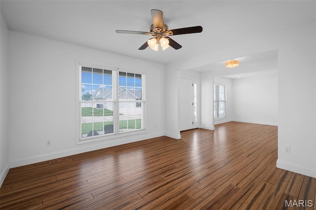 8 Dugout Ct, Ofallon, MO 63366 - spare room featuring wood finished floors and a ceiling fan