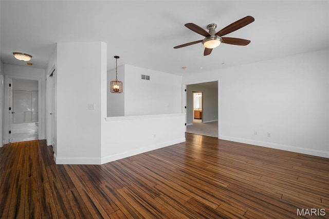 8 Dugout Ct, Ofallon, MO 63366 - empty room with a ceiling fan and wood finished floors
