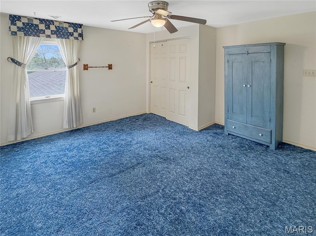 4423 Project Rd, Luebbering, MO 63061 - unfurnished bedroom with carpet, ceiling fan, and baseboards