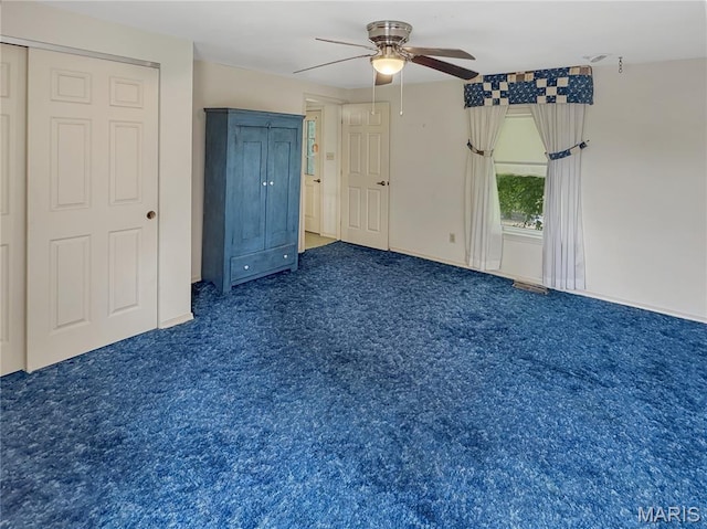 4423 Project Rd, Luebbering, MO 63061 - empty room with ceiling fan, carpet, and baseboards