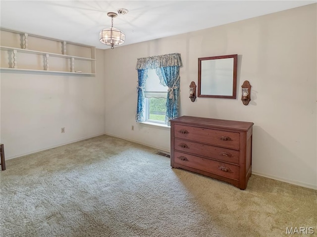 4423 Project Rd, Luebbering, MO 63061 - carpeted spare room featuring a chandelier and baseboards