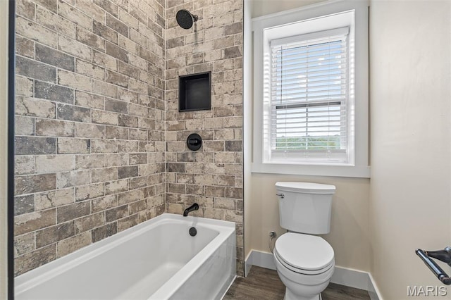 422 N 2nd St, De Soto, MO 63020 - full bath with wood finished floors and  shower combination
