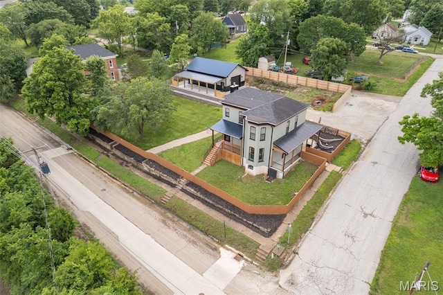 422 N 2nd St, De Soto, MO 63020 - view from above of property featuring a tree filled landscape