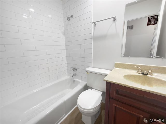 887 Totem Woods Ct, Manchester, MO 63021 - full bathroom with vanity, bathtub / shower combination, and wood finished floors
