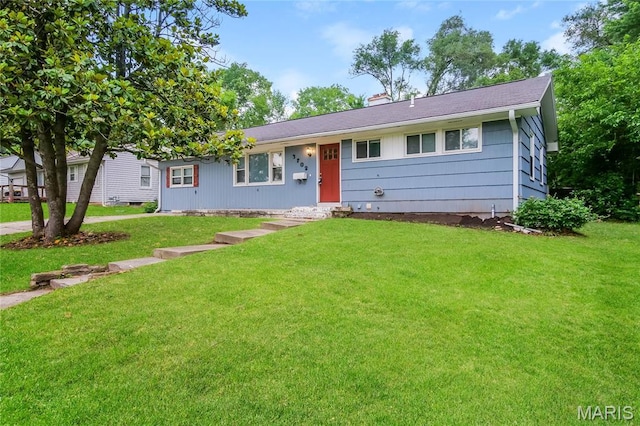 3702 E 106th Ter, Kansas City, MO 64137 - single story home with a front lawn