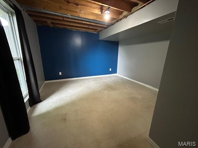 1351 Stone Mill Cir, Arnold, MO 63010 - finished below grade area with baseboards and carpet flooring