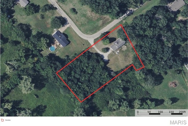 10293 Strange Rd, Potosi, MO 63664 - map / location with property boundaries highlighted